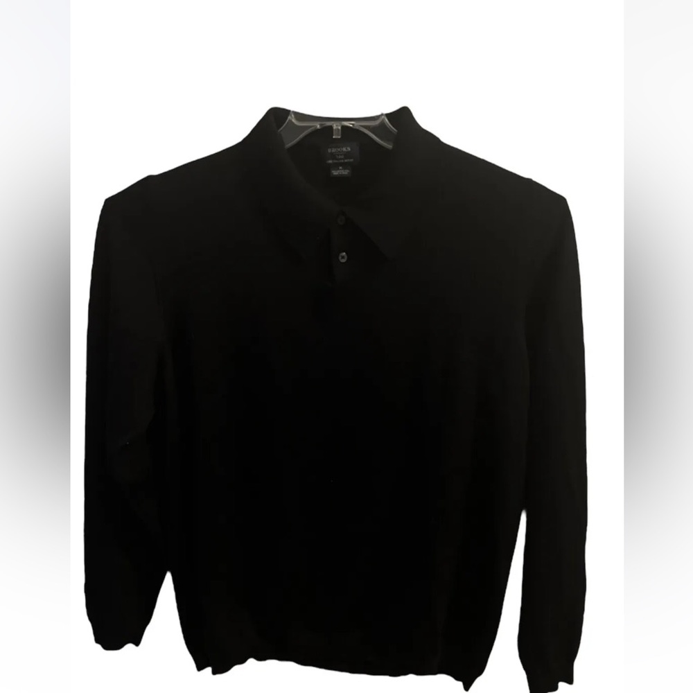 Brooks Brothers 346 Men's XL Sweater 100% Merino Wool Pullover Black